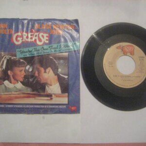 Grease 45 RPM Record Travolta 1978